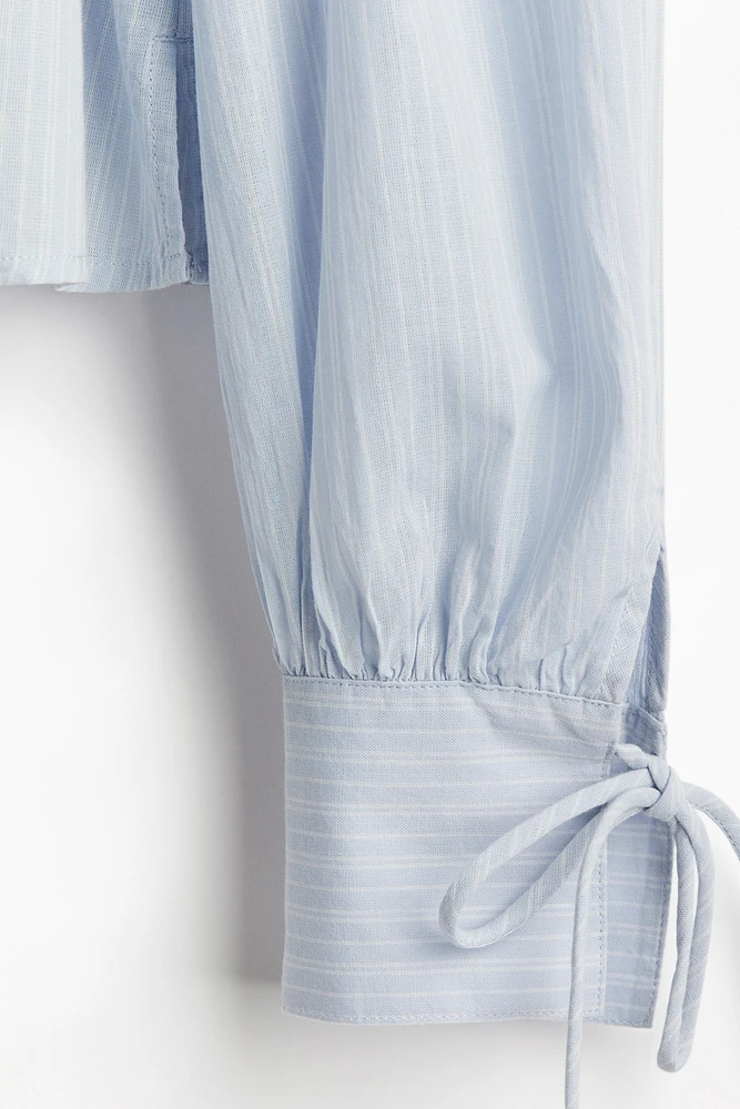 Tie-Detail Cotton Blouse