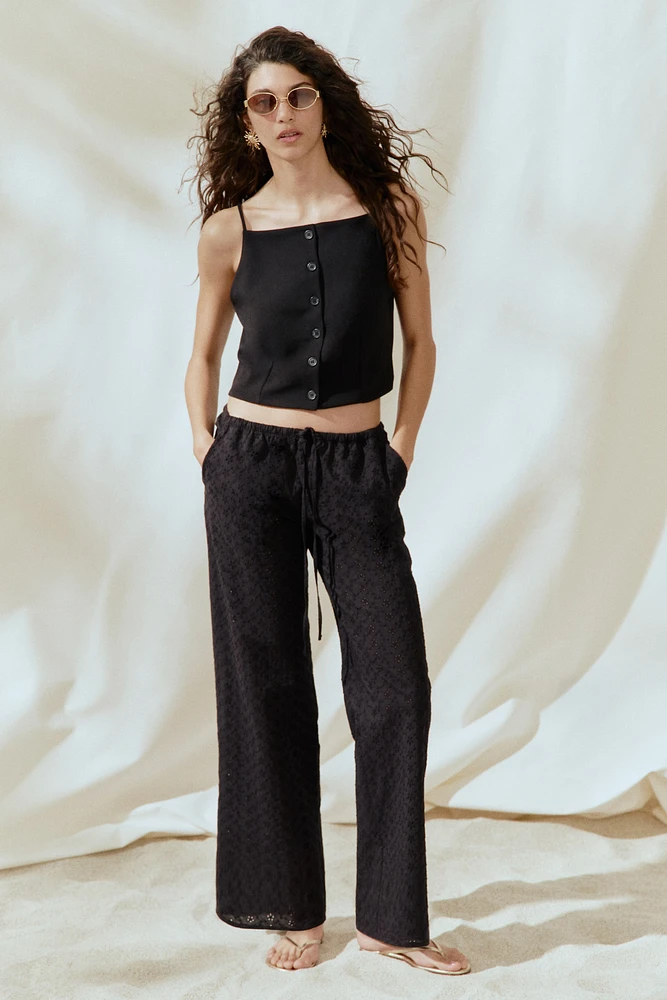 Straight-Leg Drawstring Pants