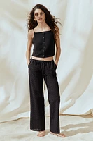 Straight-Leg Drawstring Pants