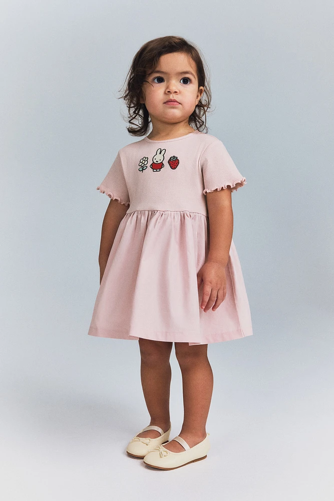 Embroidery-Detail Cotton Dress