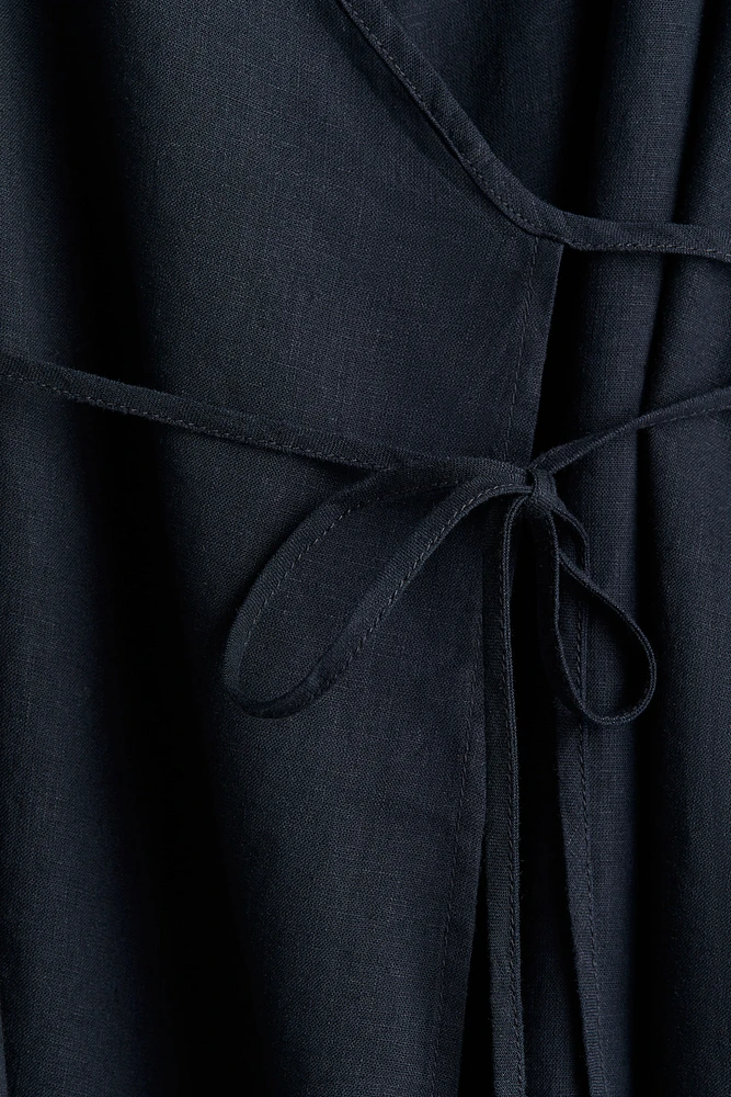 Linen-Blend Robe