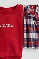 2-piece Sweatshirt and Skirt Set