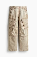 Loose-Fit Cotton Cargo Pants