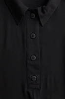 Sheer Crêpe Polo Shirt