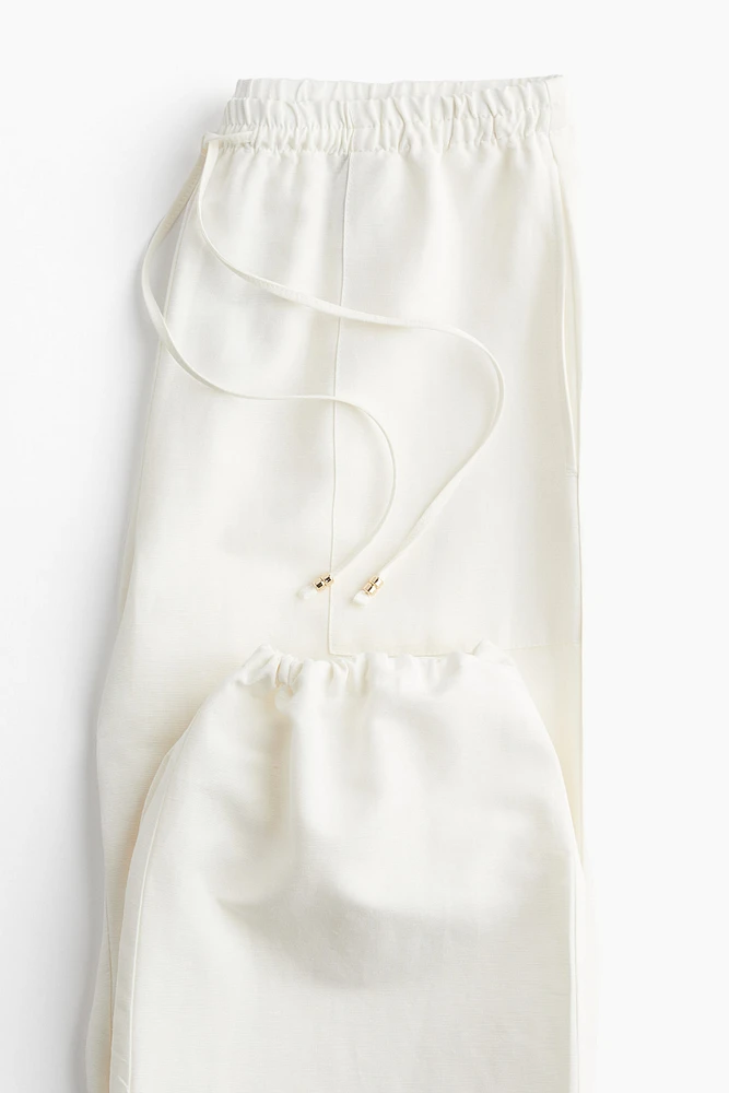 Linen-blend Pull-on Pants