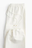 Linen-blend Pull-on Pants