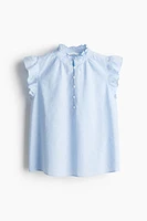 Linen-Blend Blouse