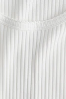 Picot-Trimmed Ribbed T-Shirt