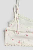 2-Pack Lace-Trimmed Crop Tops