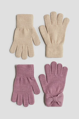 Lot de 2 paires gants en fin tricot