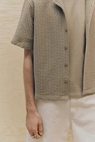 Loose-Fit Waffled Resort Shirt