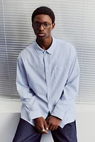 Oversized-Fit Seersucker Shirt