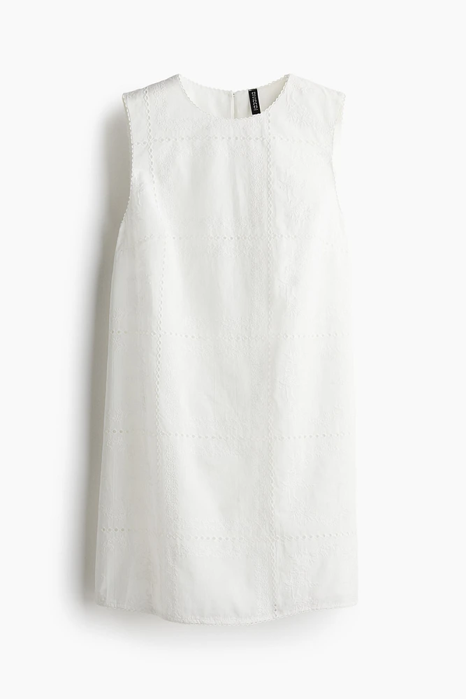Eyelet-Embroidered Cotton Dress