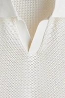 Polo classique en tricot ajouré