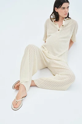 MAMA 2-Piece Crochet-Look Set
