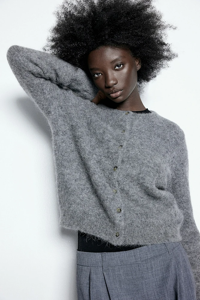Alpaca-Blend Cardigan