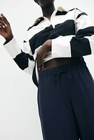 Wide-cut Pull-on Pants