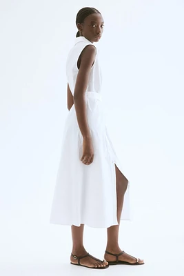 Robe chemisier avec ceinture à nouer