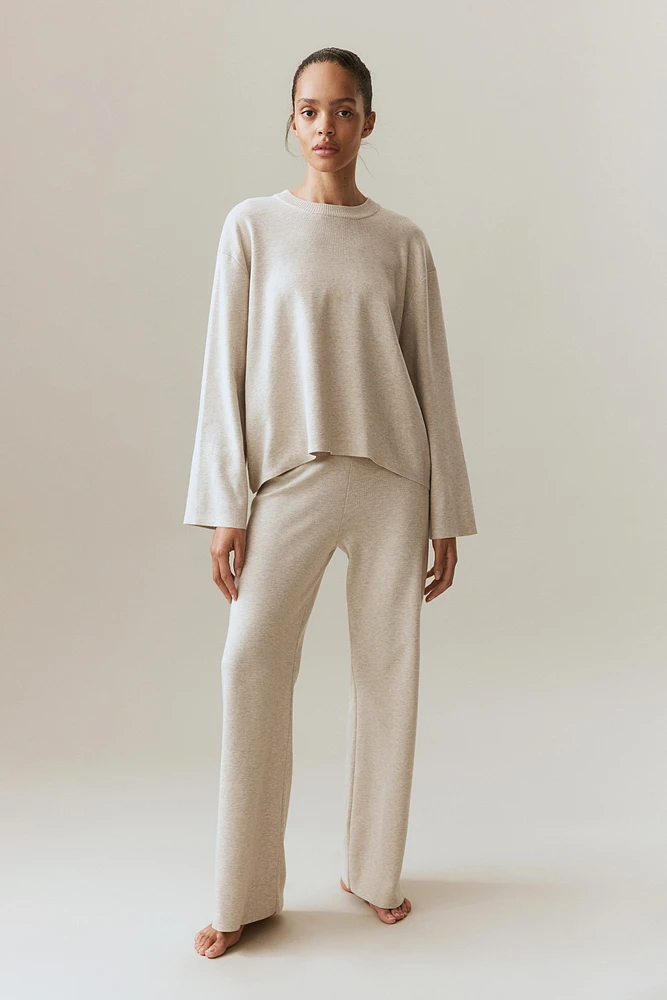 Oversized Curved-Hem Sweater