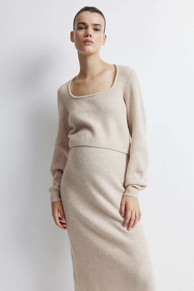 MAMA 2-piece Rib-Knit Set