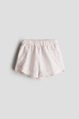 Ruffled Linen-Blend Shorts