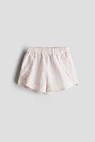 Ruffled Linen-Blend Shorts