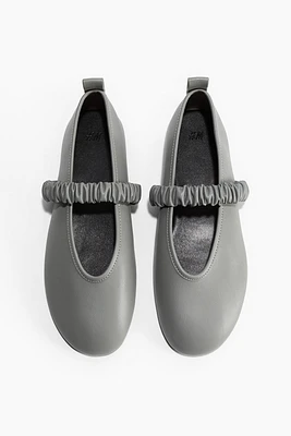 Ballet Flats with Scrunchie Detail