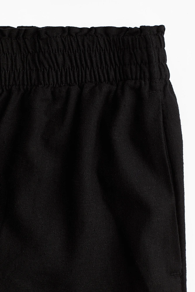 Linen-Blend Shorts