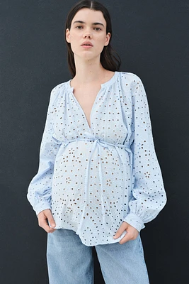 MAMA Before & After Eyelet-Embroidered Blouse