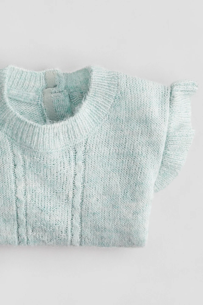 Flounce-Trimmed Sweater