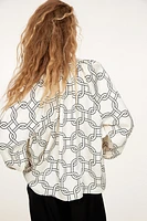 Balloon-Sleeved Blouse