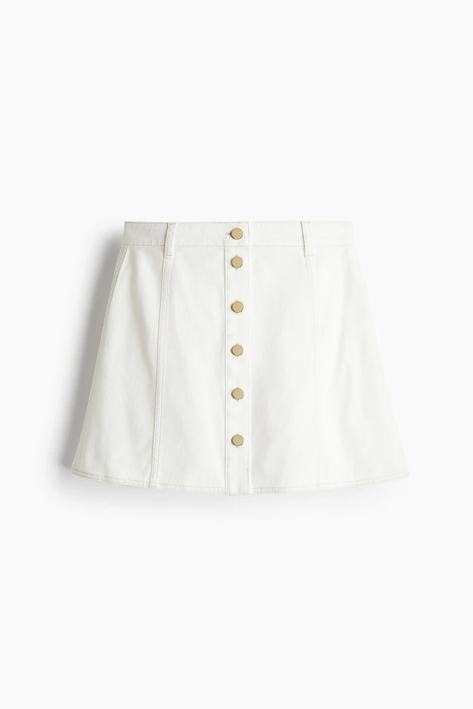 A-Line Denim Mini Skirt