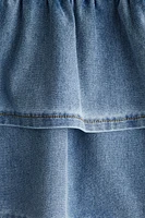 Jupe d'aspect denim