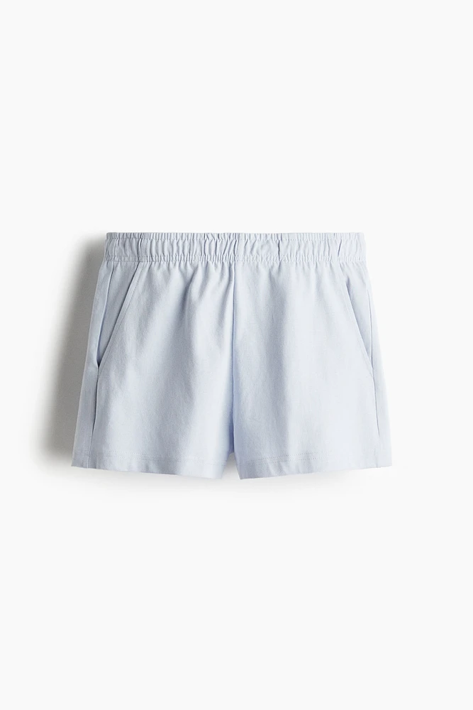 Short en coton avec taille élastique