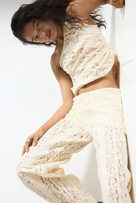 Lace-Detail Pants