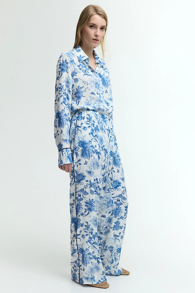 Crêpe Pants with Drawstring