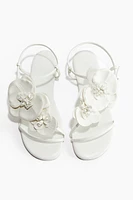 Appliquéd Strappy Sandals
