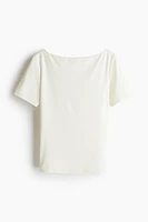 Boat-Neck Microfiber Top