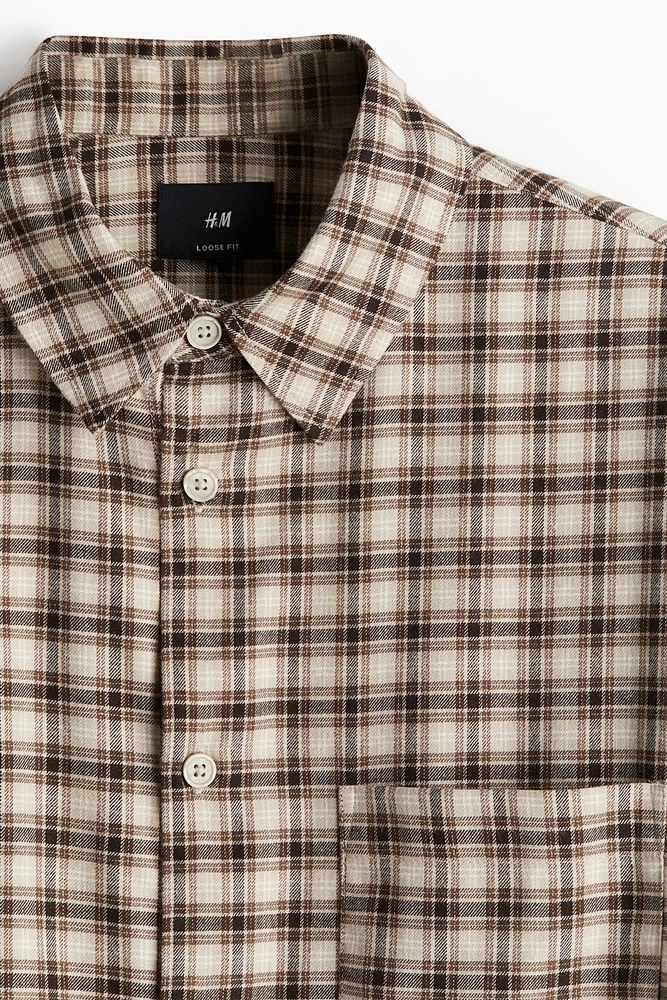 Loose Fit Flannel Shirt