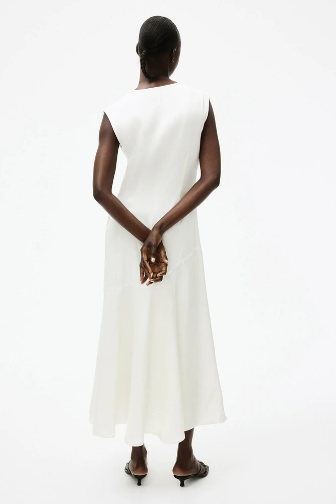 V-Neck Satin Dress