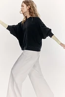 Sweatshirt with Text Motif