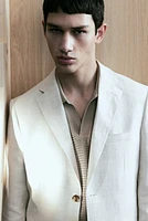 Regular-Fit Linen-Blend Jacket