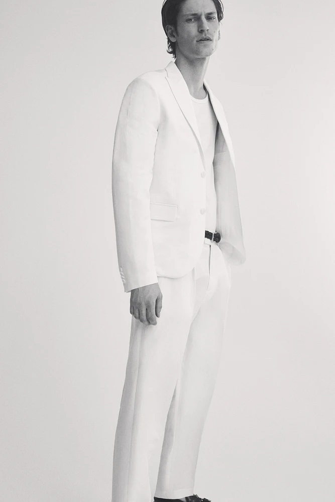 Regular-Fit Linen-Blend Jacket