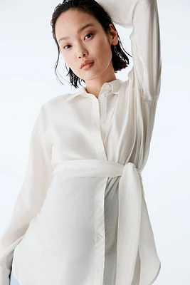 MAMA Before & After Tie-Detail Shirt