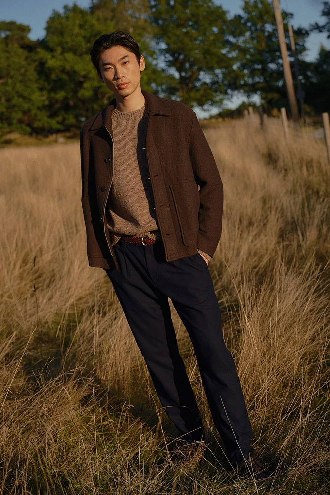 Regular Fit Felted Pants