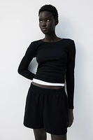 Ribbed Jersey Top