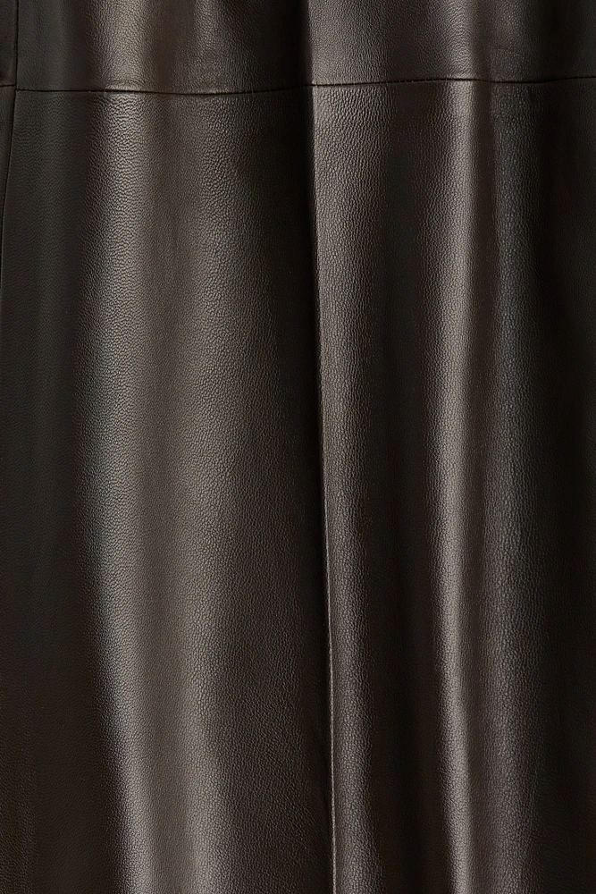 Straight Leather Pants