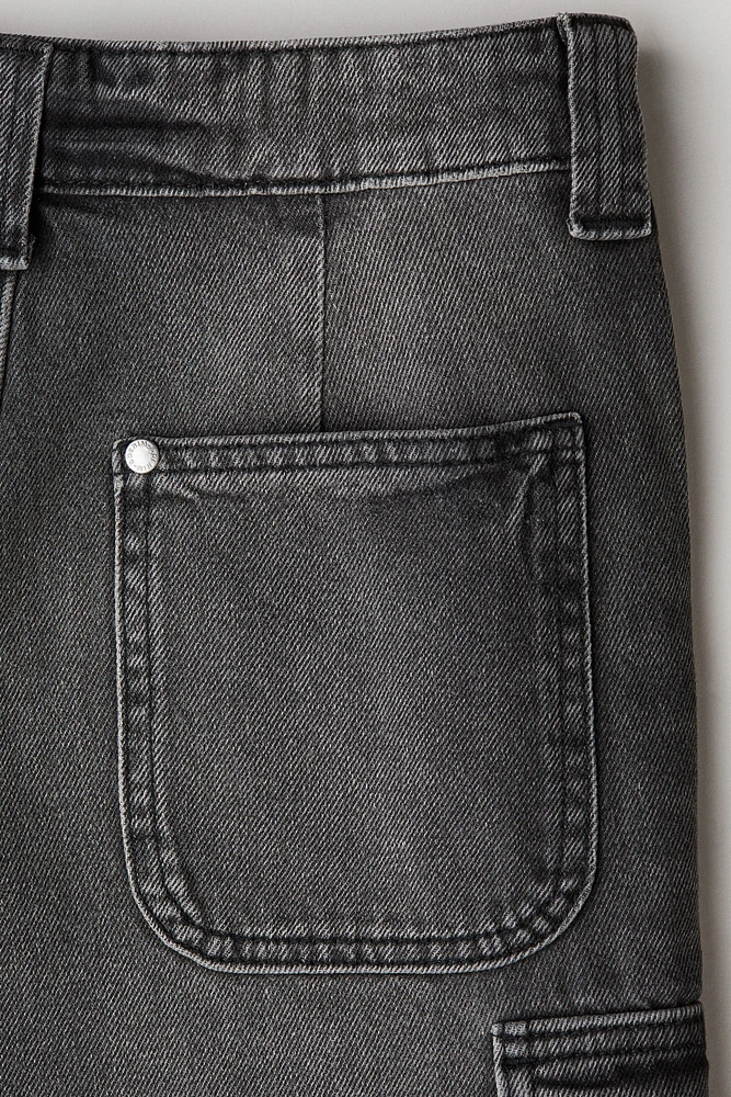 Denim Cargo Shorts