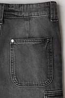 Denim Cargo Shorts