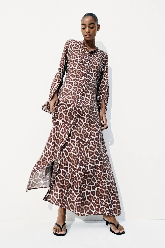 Trumpet-Sleeved Dress